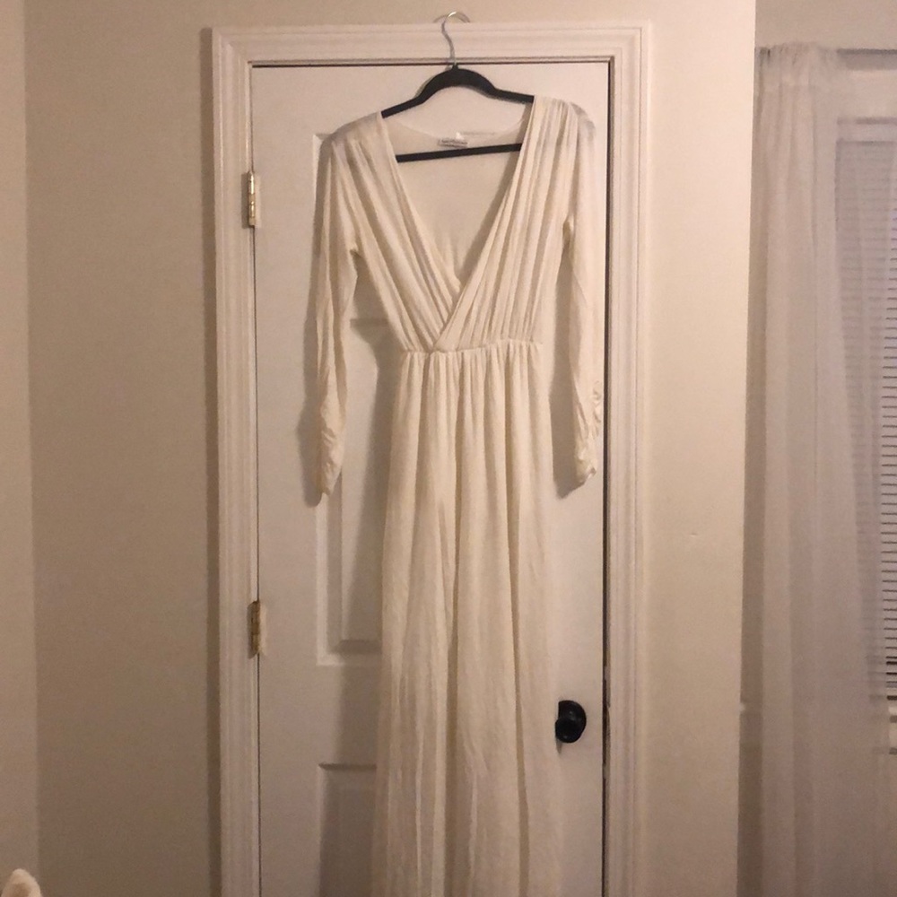 Dainty Hooligan maxi dress white long sleeve